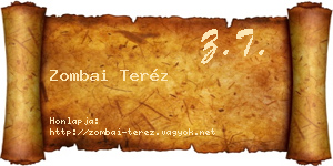 Zombai Teréz névjegykártya